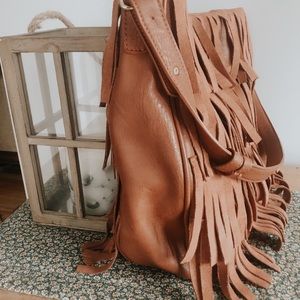 Free People fringe boho tote